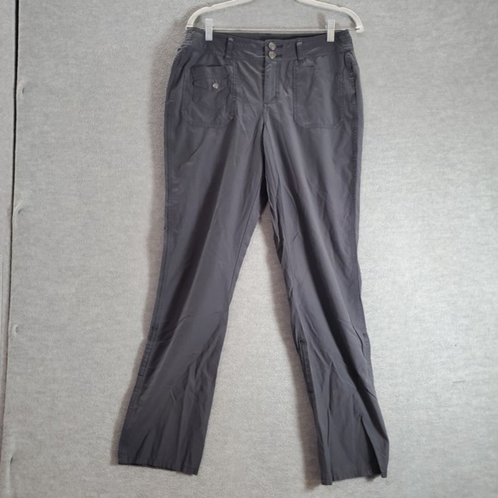 Marmot Women Pants 6 Gray Chino Bootcut Mid Rise Pockets 32 in Inseam